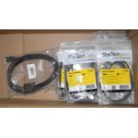 15 x StarTech USB A to Left Angle B 1m Printer Cables - New in Packets - Ref: AC106 GFMR - CL646 -