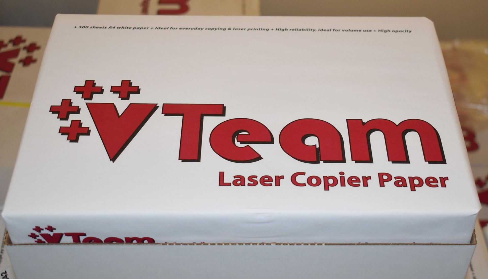 10 x Packs of Vteam A4 Laser Copy Paper - 500 Sheets Per Pack - Includes 2 x Boxes of 5 x Reams - Image 2 of 6