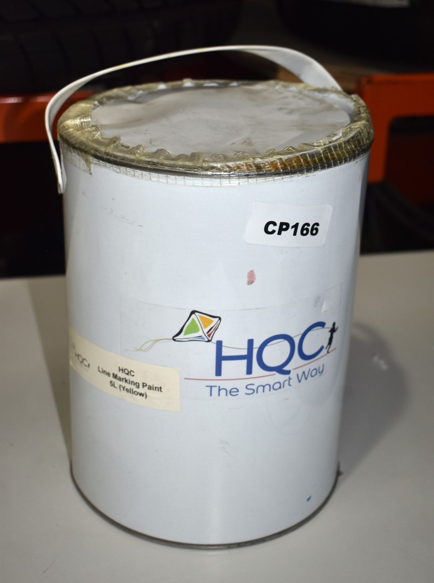 1 x Sealed Tin of HQC Yellow Line Marking Paint - 5 Litres