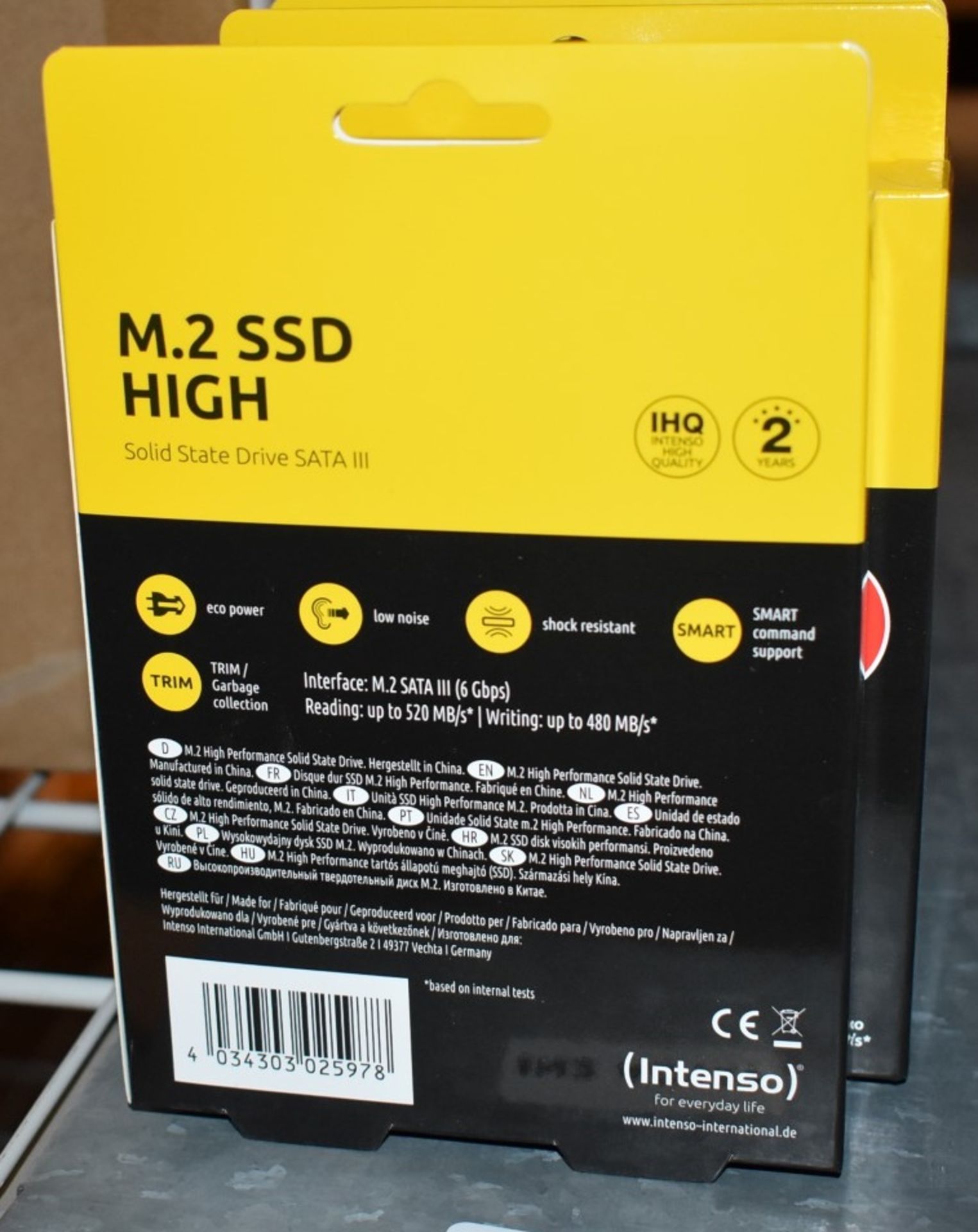 4 x Intenso M.2 Solid State 240gb SSD Hard Drive - New Boxed Stock - Ref: AC127 GFMR - CL646 - - Image 3 of 4
