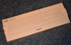8 x Logitech K120 Wired USB Keyboards - New Boxed Stock - RRP £160