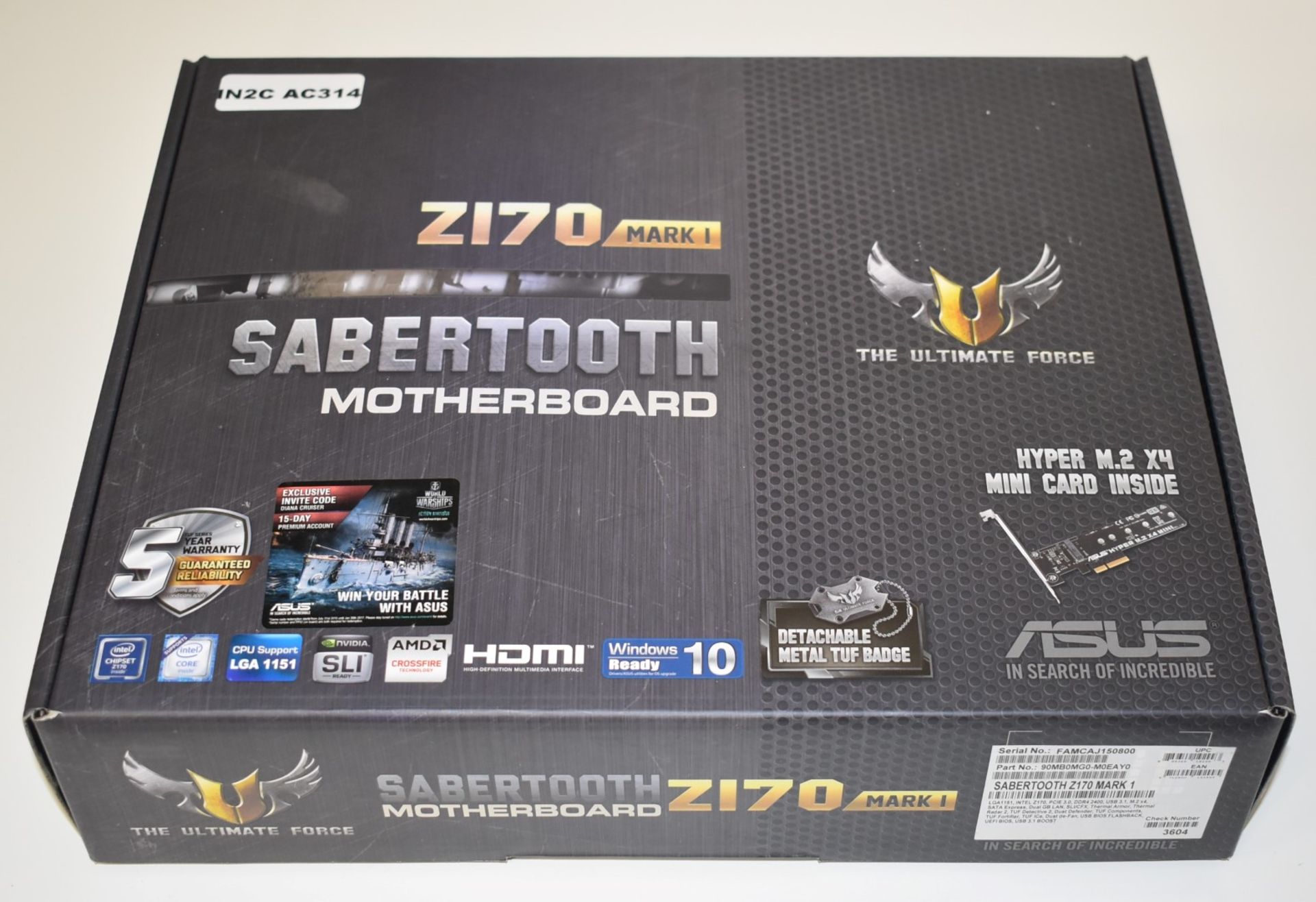 1 x Asus Sabertooth Z170 LGA1151 ATX Motherboard For Intel Processors - Unused Boxed Stock - Image 7 of 7