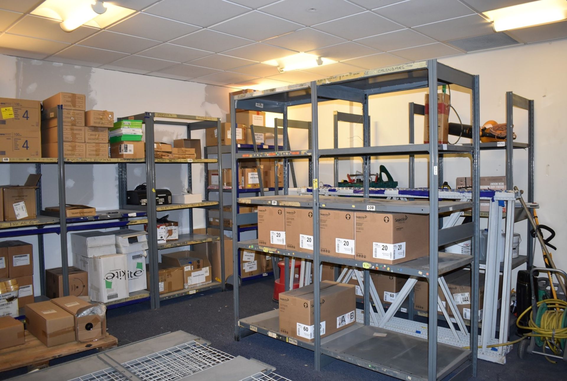 1 x Large Collection of Boltless Warehouse Storage Shelving - Includes 15 x Uprights & 37 x Shelves - Image 2 of 8