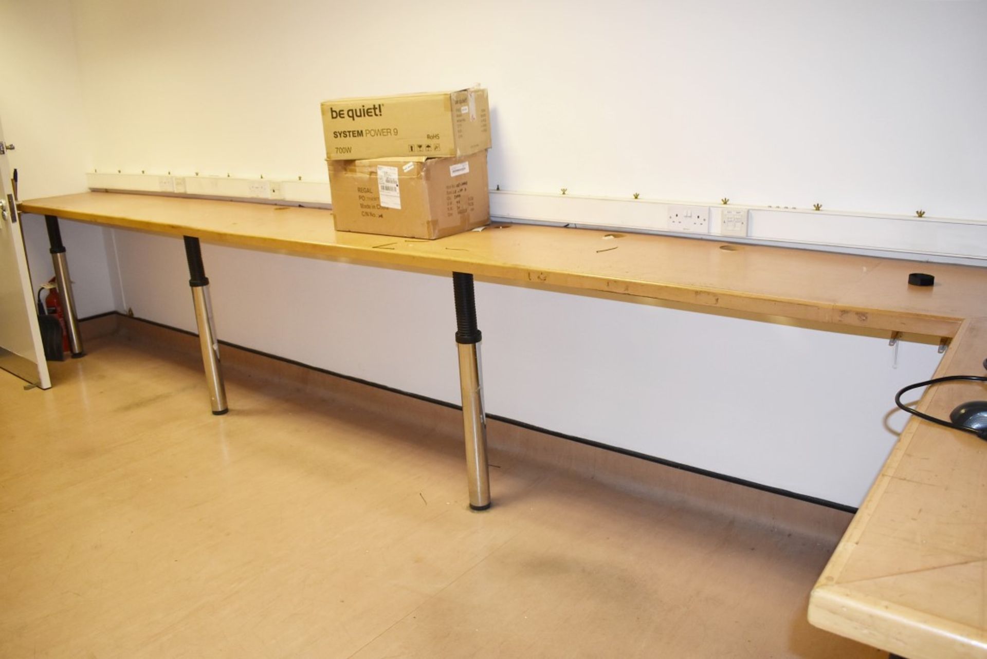 1 x Large Quantity of Worktops With 35 x Chrome Legs and Selection of Base Cabinets - Image 7 of 8