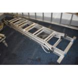 1 x Zarges Trade Double Aluminium Ladders - Each Section Has an Approx Length of 210 cms