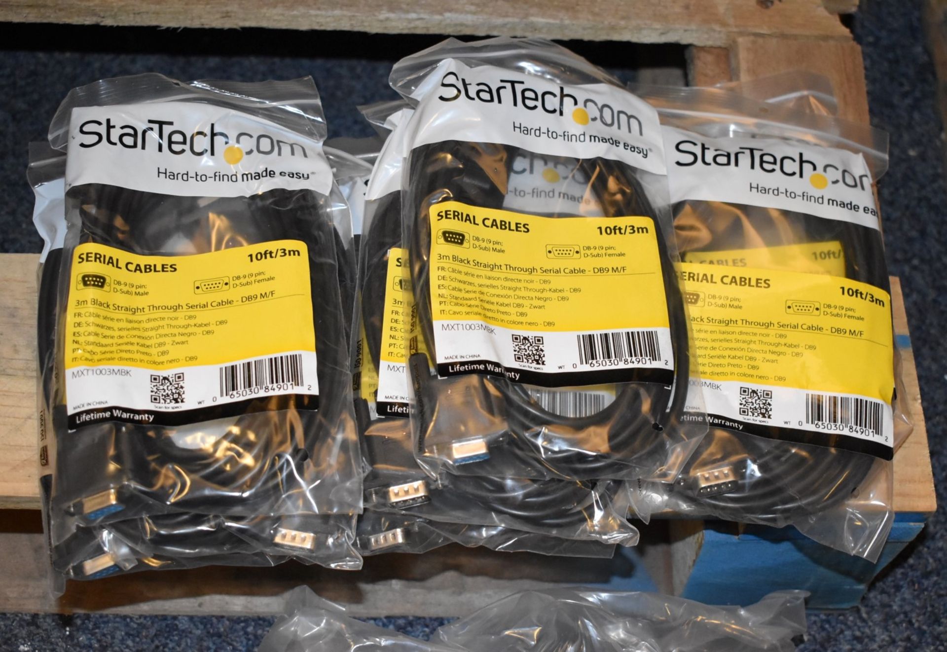 18 x StarTech 3m Straight Through DB9 M/F Serial Cables - New in Original Packaging - RRP £126 -