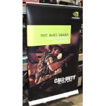 2 x Roller Banners Including a Call of Duty Nvidia Advertisement