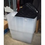 11 x Storage Containers With Lids - Size H46 x L78 x W37 cms