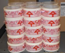 30 x Rolls of Caution Printed Sealing Tape - 48mm Wide - New Boxed Stock - Ref: AC232 1FSR - CL646 -