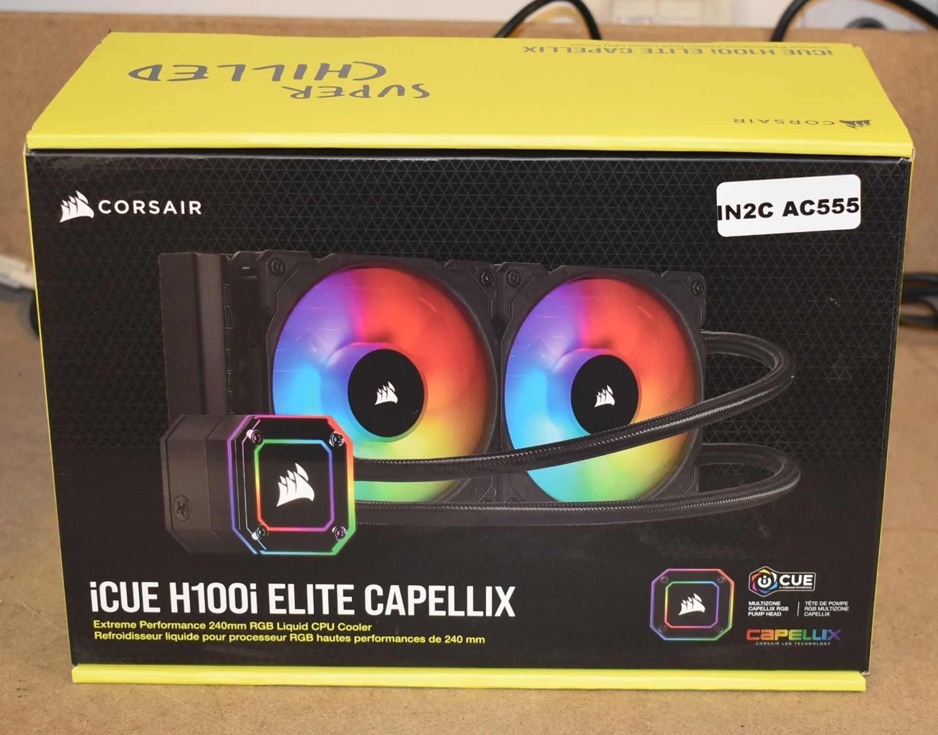 1 x Corsair iCue H100i Elite Capellix RGB 240mm Liquid Cooler - New Boxed Stock - RRP £180