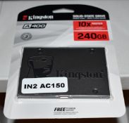 1 x Kingston A400 Solid State 240gb SSD Hard Drive - New Boxed Stock