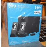 1 x Logitech Z213 Compact Multimedias Speaker System With Subwoofer - New Boxed Stock - RRP £65 -