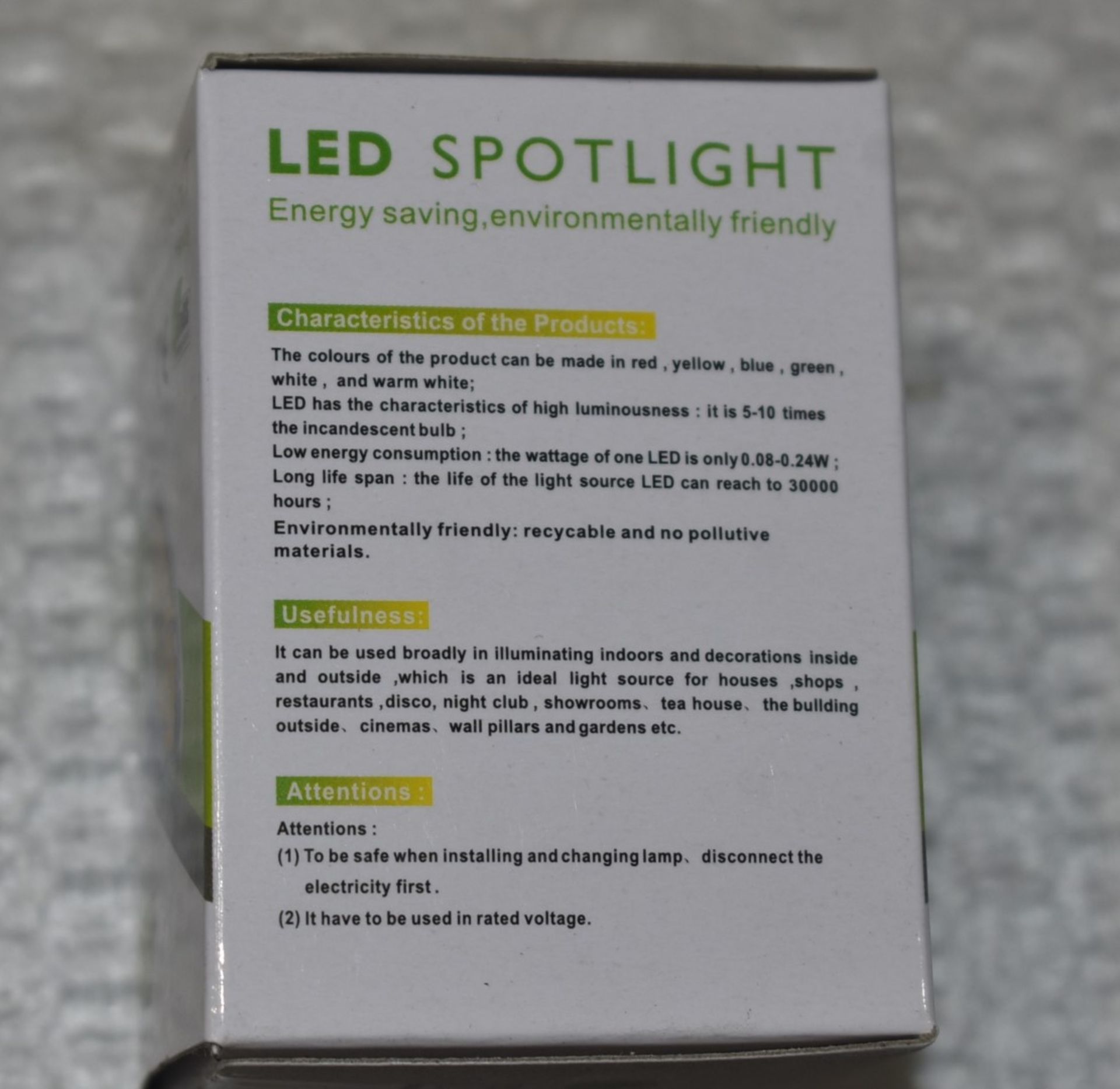 16 x LED GU10 Spotlight Bulbs - New Boxed Stock - Image 3 of 5