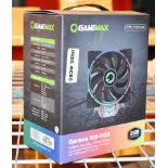 1 x GameMax Gamma 500-RGB CPU Cooler Tower With 120mm LED Fan - Suitable For AMD AM4 and Intel LGA