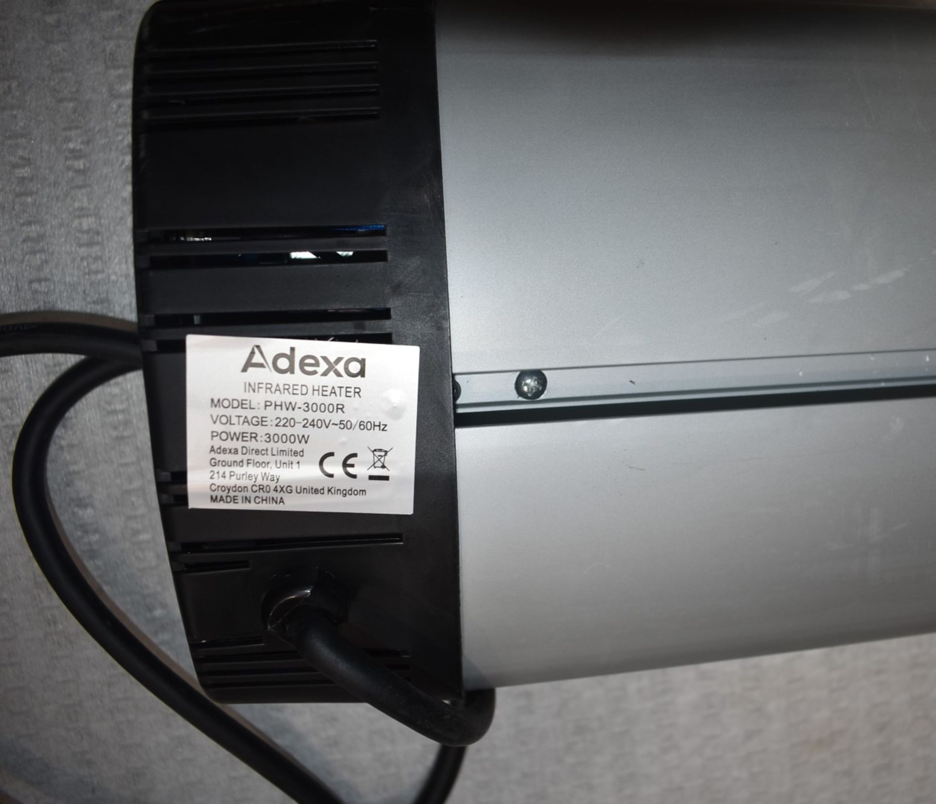 1 x Adexa Infrared Patio Heater - 3000w - Model PHW-3000R - Image 4 of 5