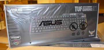 1 x Asus TUF K1 RGB Gaming Keyboard - New Boxed Stock - RRP £49.99 - Features Volume Control, Side