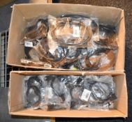 43 x Monitor Cables - Includes 18 x VGA Cables and 25 x DVI Cables - New Sealed Stock