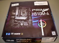 1 x Asus Prime H510M-A Motherboard For LGA1200 Intel Processors - Boxed With Accessories - Sample