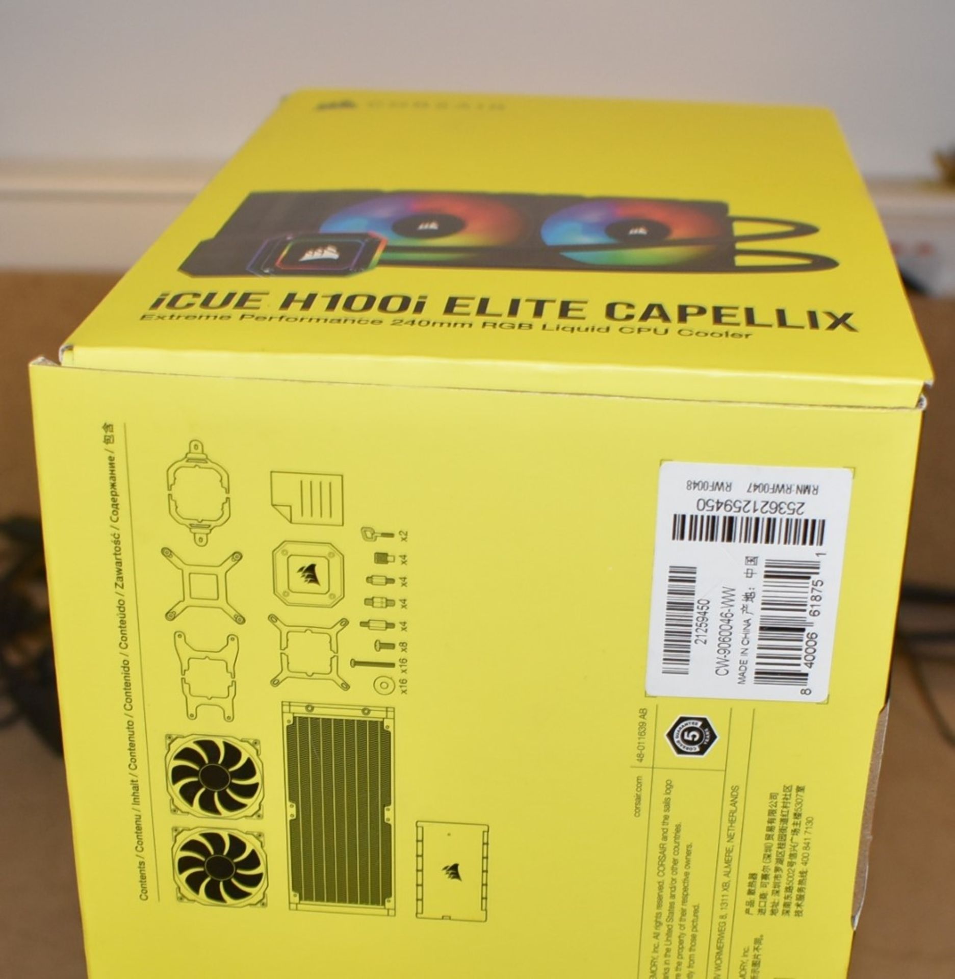 1 x Corsair iCue H100i Elite Capellix RGB 240mm Liquid Cooler - New Boxed Stock - RRP £180 - Image 3 of 5