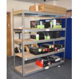 1 x Boltless Galvanised Metal Storage Shelf Unit With Five Wooden Shelves - Dimensions: H189 x