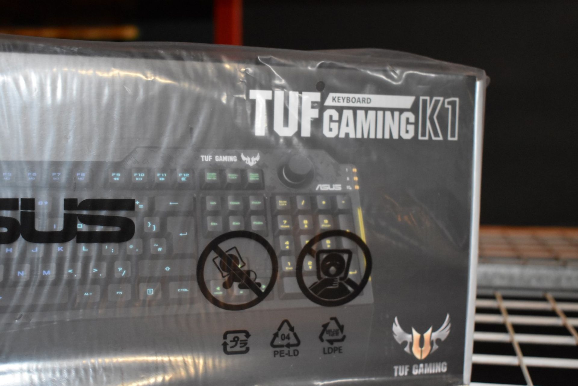 1 x Asus TUF K1 RGB Gaming Keyboard - New Boxed Stock - RRP £49.99 - Features Volume Control, Side - Image 3 of 3