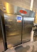 1 x Zanussi Zoppas Double Door Upright Refrigerator With a Stainless Steel Exterior