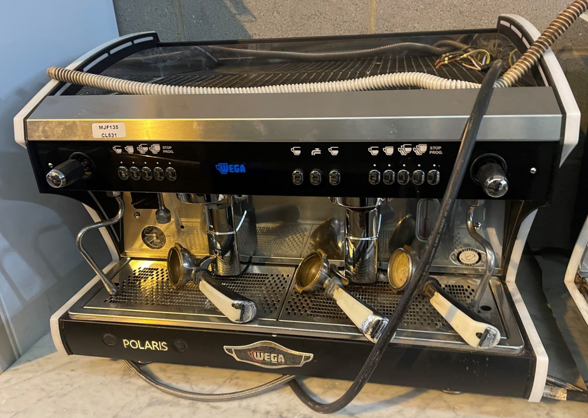 1 x Polaris Wega 2 Group Commercial Espresso Coffee Machine - Stainless Steel / Black Finish - Image 10 of 11