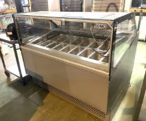 1 x Ice Cream & Gelato Display and Serve Cabinet by ISA - Dimensions: H131 x W150 x D105 cms