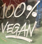 1 x 100% Vegan Neon Advertising Sign