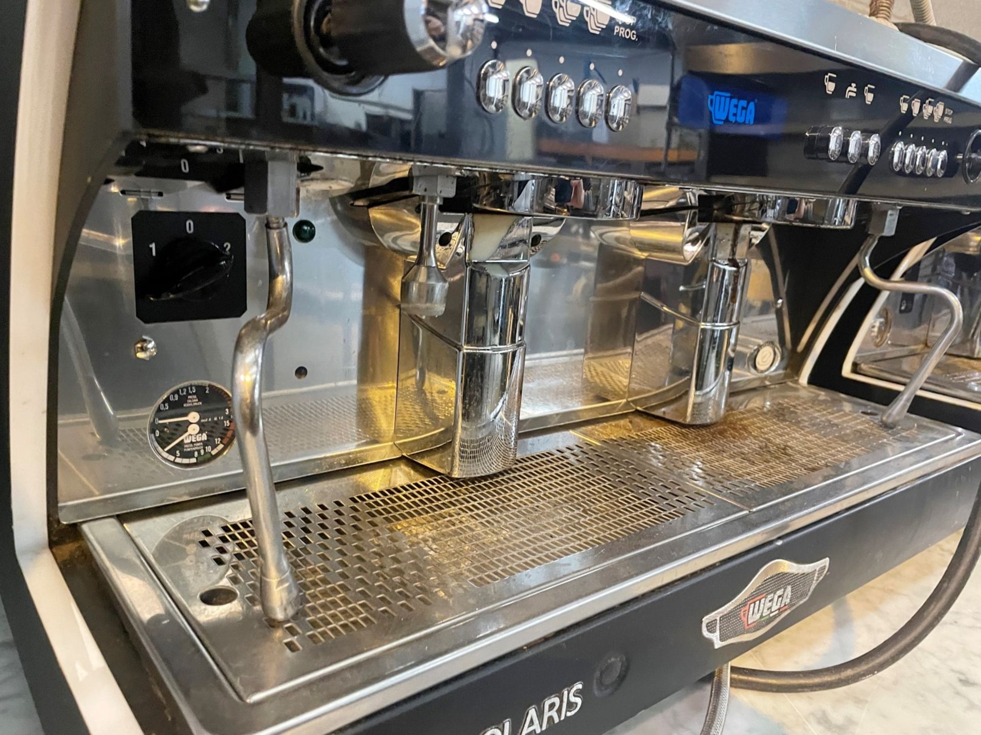 1 x Polaris Wega 2 Group Commercial Espresso Coffee Machine - Stainless Steel / Black Finish - Image 3 of 11