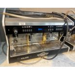 1 x Polaris Wega 2 Group Commercial Espresso Coffee Machine - Stainless Steel / Black Finish