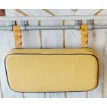 5 x Hanging Padded Back Rests With Industrial Hanging Post and Belt Strap Holders - Mustard Yellow