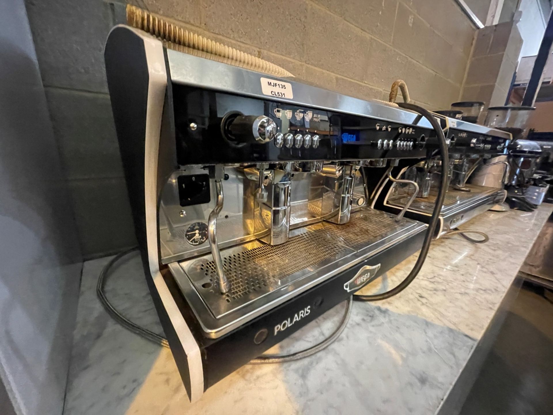 1 x Polaris Wega 2 Group Commercial Espresso Coffee Machine - Stainless Steel / Black Finish - Image 6 of 11