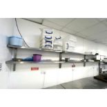 6 x Stainless Steel Wall Mounted Shelves
