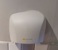 1 x Warner Howard AirForce Electric Hand Dryer - White Finish