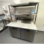 1 x Atosa Refrigerated Pizza Prep Fridge With Stone Counter, Pizza Topper Section and Shelves