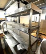 1 x Stainless Steel Heated Passthrough Gantry With Two Heated Shelves - Dimensions: H110 x W182
