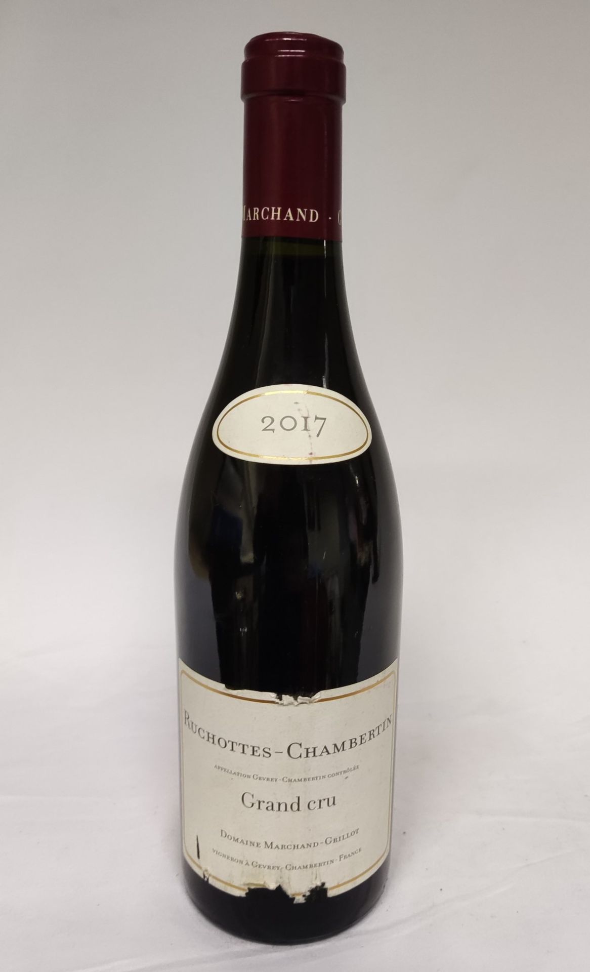 1 x Bottle of 2017 Ruchottes - Chambertin Grand Cru Domaine Marchand - Grillot - Red Wine - Retail P