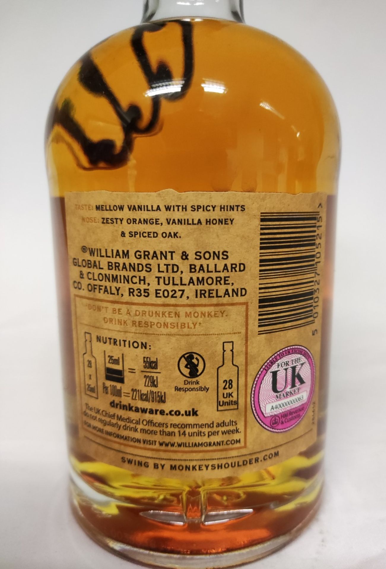 1 x Bottle of Monkey Shoulder Blended Malt Scotch Whiskey - 70cl - Retail Price £30 - Ref: WAS440/ - Image 7 of 7