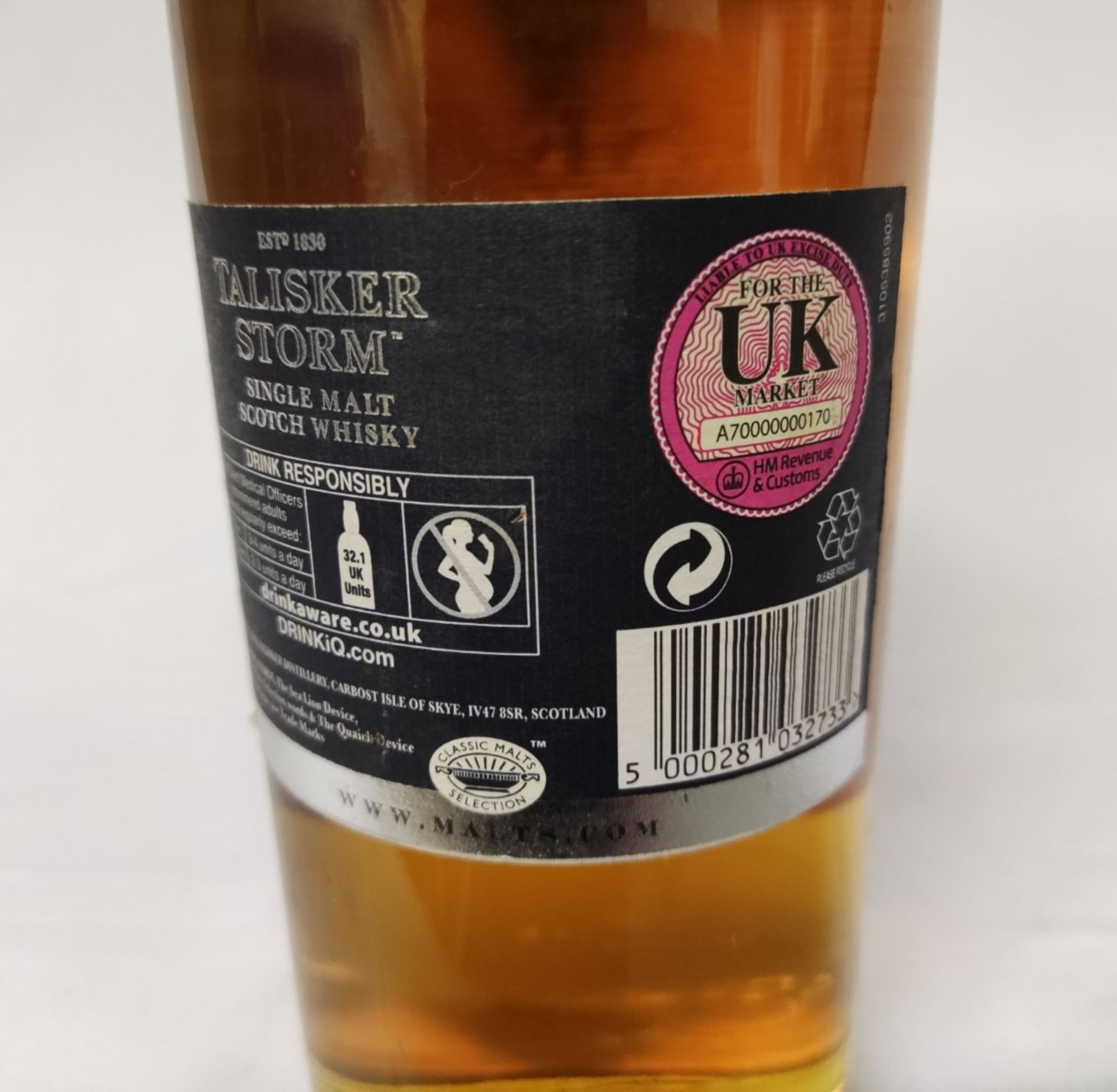 1 x Bottle of Talisker Storm Single Malt Scotch Whisky - 70cl - Retail Price £46 - Ref: WAS447/ - Image 6 of 7