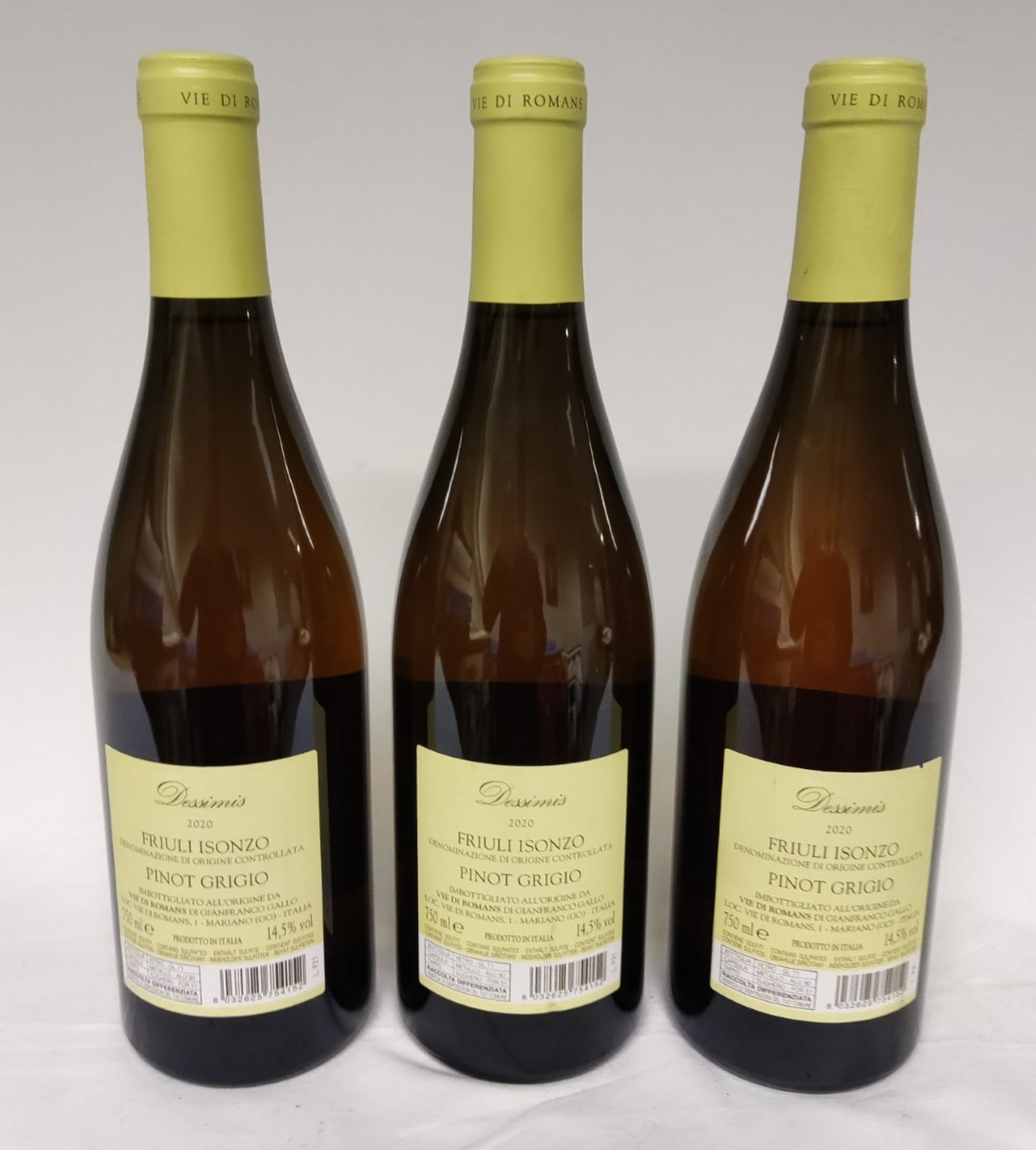 3 x Bottles of 2020 Vie Di Romans Dessimis Pinot Grigio White Wine - Retail Price £90 - Ref: WAS362/ - Image 5 of 6