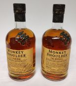 2 x Bottles of Monkey Shoulder Blended Malt Scotch Whiskey - 70cl Bottles - Retail Price £60 -