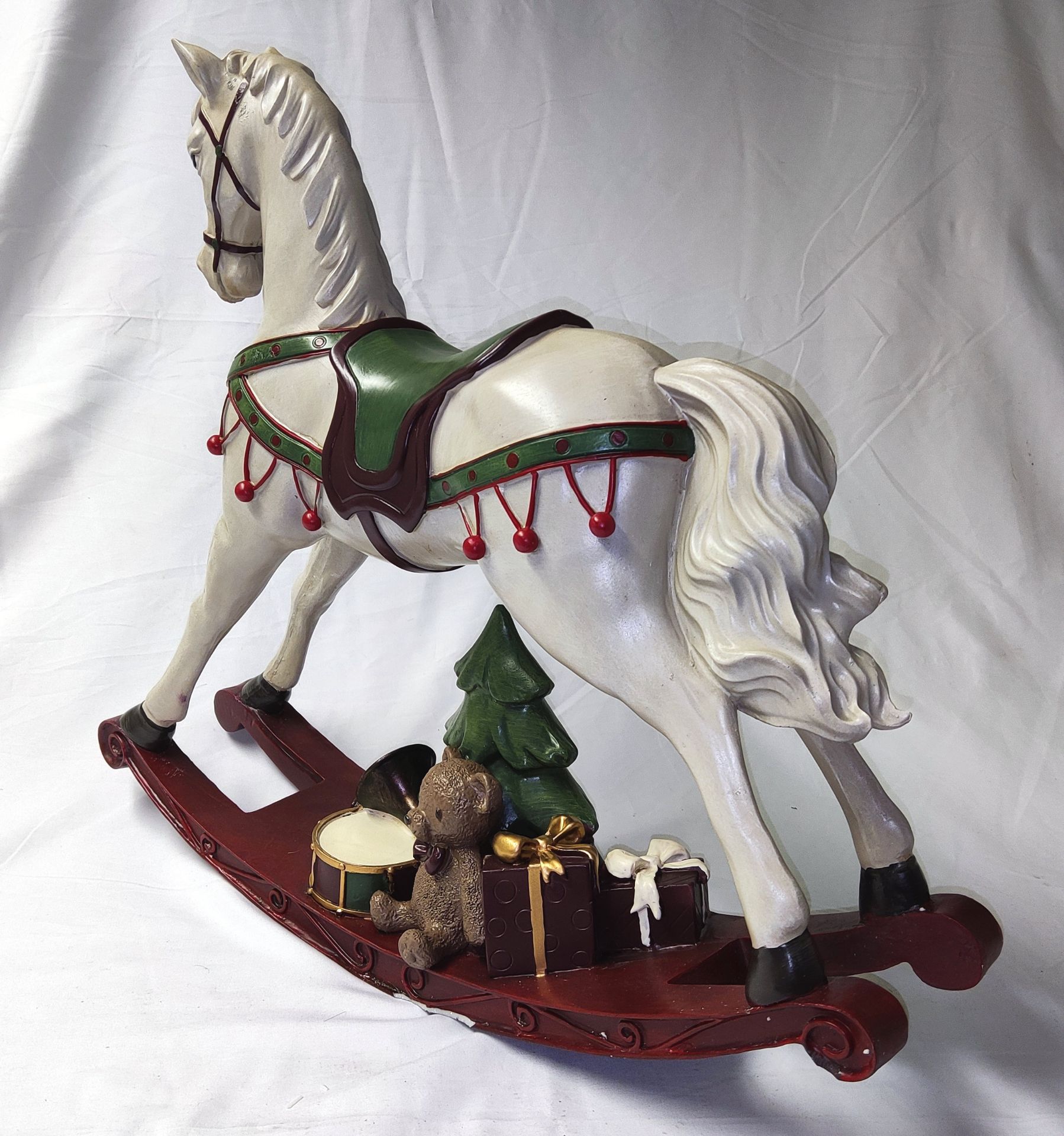 1 x HARRODS Large Rocking Horse Christmas Ornament - 55Cm Long, 48Cm Tall - RRP £169 - Ref: - Image 8 of 14