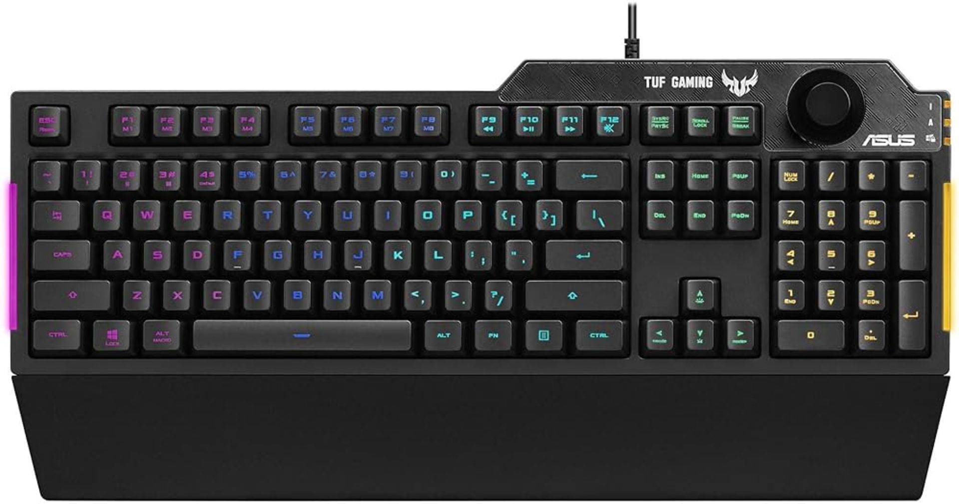 1 x Asus TUF K1 RGB Gaming Keyboard - Brand New and Boxed - Features Volume Control, Side Light - Image 2 of 8
