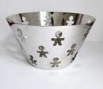 1 x ALESSI 'Girotondo' Medium-sized Designer Stainless Steel Bowl - Made In Italy - Ref: GRG002 /