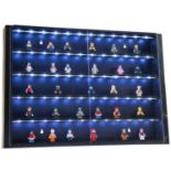 1 x Lego Minifigurine Wall Mounted Display Case with LED Lights and Five Levels - New and Boxed -