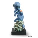 1 x LLADRO The Monkey Limited Edition Chinese Zodiac Porcelain Figurine In Blue - New/Boxed - See