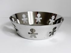 1 x ALESSI 'Girotondo' Designer Stainless Steel Bowl - Made In Italy - Ref: GRG001 / WH2 / BOX1 -