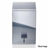 1 x DÉCOR WALTHER Luxury Shiny Silver Coloured Pedal Bin - RRP £495 - Ref: /HOC248/HC5 - CL987 -