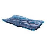 6 x Pordamsa Craft Glass Dinner Trays in Blue - Handcrafted Unique Dinnerware - RRP £240 - 28 x 15